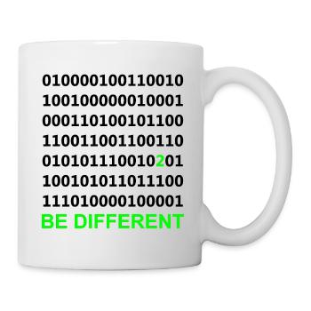 Être différent - Binaire - Numérique - Mug blanc - blanc - Droite