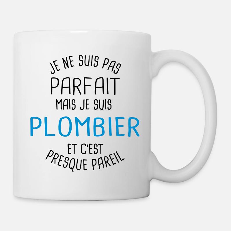 Pas parfait mais plombier - Mug blanc - blanc
