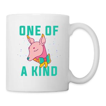 Einer von einer Art. Einzigartige Dow.Magical Gifts.Deer.Foal - Tasse - Weiß - Rechts
