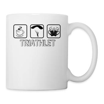 Triathlet Paragliding - Tasse - Weiß - Rechts