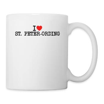 I love St. Peter-Ording - Tasse - Weiß - Rechts
