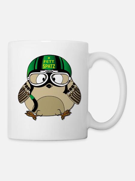 Fettspatz SAMSON - Tasse - Weiß