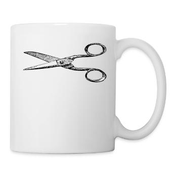 dessin Ciseaux Barber - Mug blanc - blanc - Droite