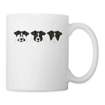 Chiens filtre-couverts ouverte à l'embouchure - Mug blanc - blanc - Droite