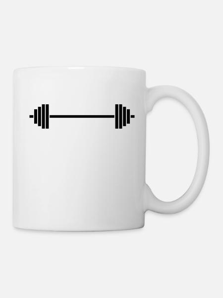 Haltère haltère Silhouette - Mug blanc - blanc