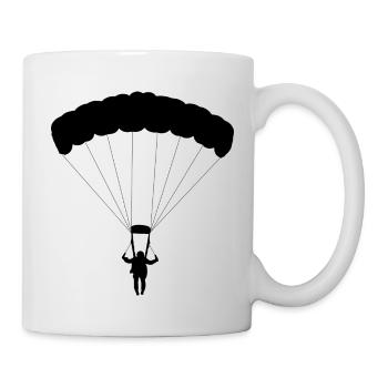 parachute skydiving parachuting skydiver - Mug - white - Right