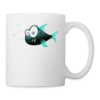 Verwirrter Fisch - Tasse - Weiß - Rechts