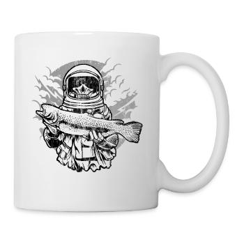 ANGLER AUSTRONAUT - Fischer Astronauten Geschenk - Tasse - Weiß - Rechts