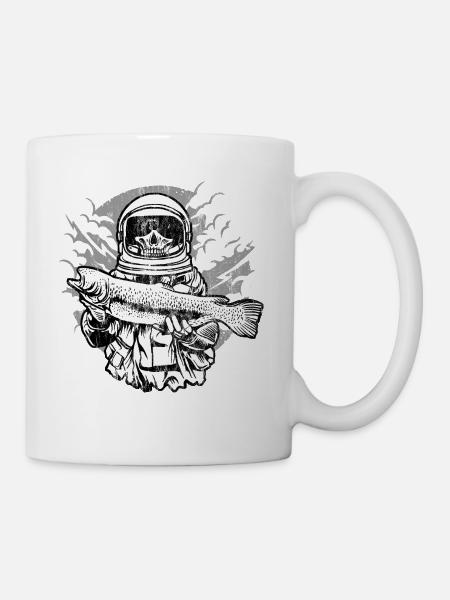 ANGLER AUSTRONAUT - Fischer Astronauten Geschenk - Tasse - Weiß