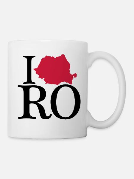 J'adore RO - J'adore la Roumanie - Mug blanc - blanc