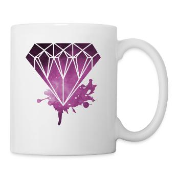 Diamond Galaxy Space Style Fashion Glitter Unique - Mug - white - Right