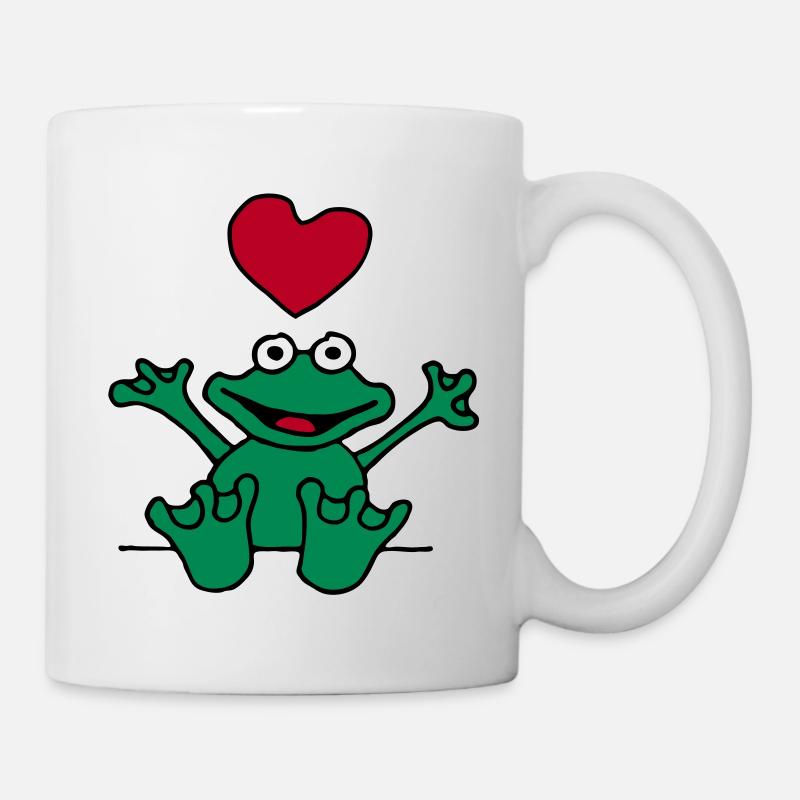 heart_frog_1220113c_b - Tasse - Weiß