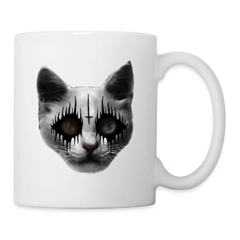 Black Metal Katze - Tasse - Weiß - Rechts