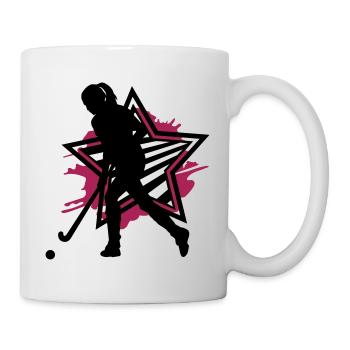 Hockey fille - Mug blanc - blanc - Droite