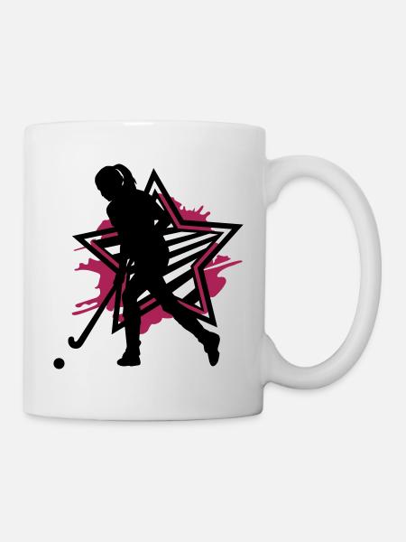 Hockey fille - Mug blanc - blanc