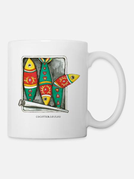 Die Sardinen - Tasse - Weiß