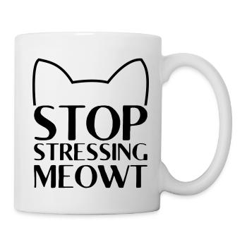 stop stressing meowt cats gift - Mug - white - Right