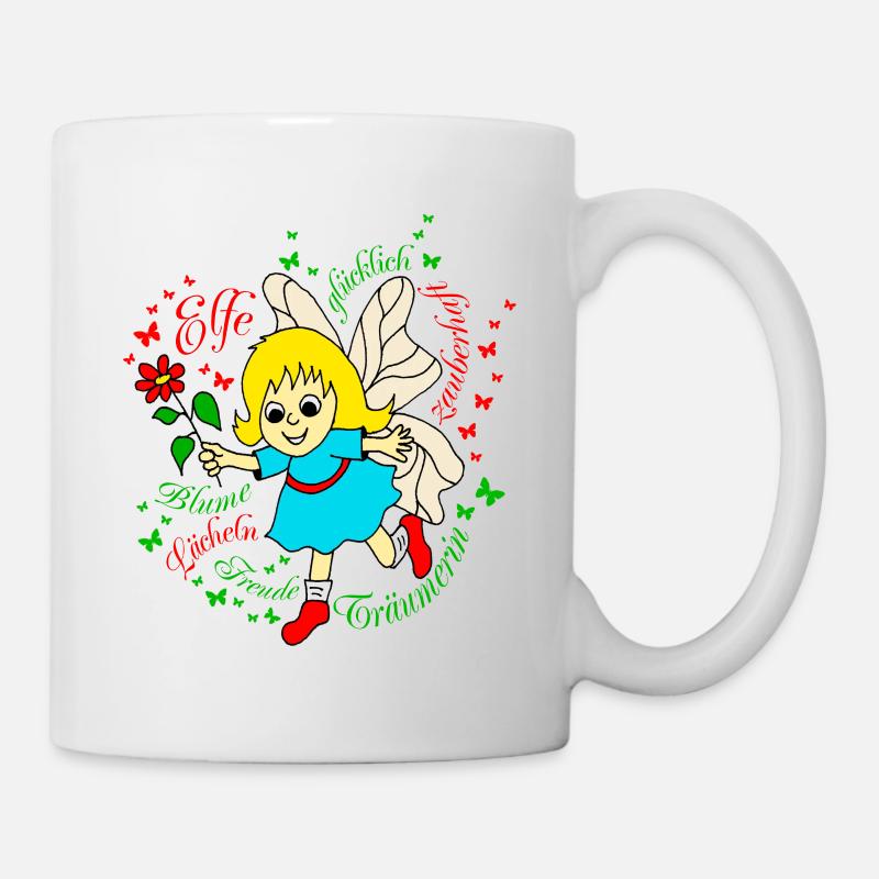 Elfe Traeumer in Rot - Tasse - Weiß