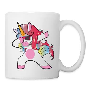 Dabbing Licorne T-Shirt Unicorn Dab cadeau - Mug blanc - blanc - Droite