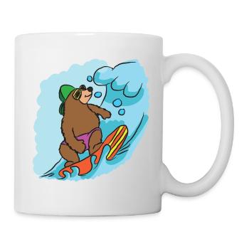 Surfen - Tasse - Weiß - Rechts