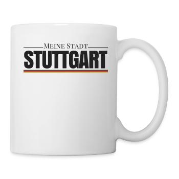 Meine Stadt Stuttgart, Heimweh, Heimat, Liebe, - Tasse - Weiß - Rechts