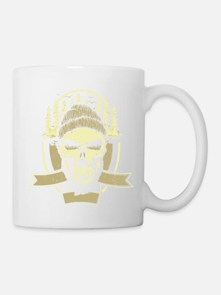 WOODEN SAW CHAINSAW GIFT FOREST FÖRSTER PROFESSION - Mug - white