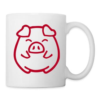 cute pig - Mug - white - Right