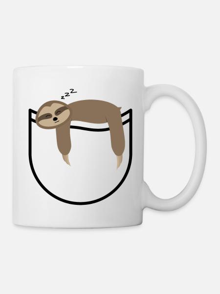 Paresseux de poche - Mug blanc - blanc