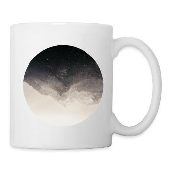 Berglandschaft im abstrakten Vintage Stil - Tasse - Weiß - Rechts
