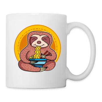Ramen Life Motiv Faultier Motiv Shirt Ramen Noodle - Tasse - Weiß - Rechts