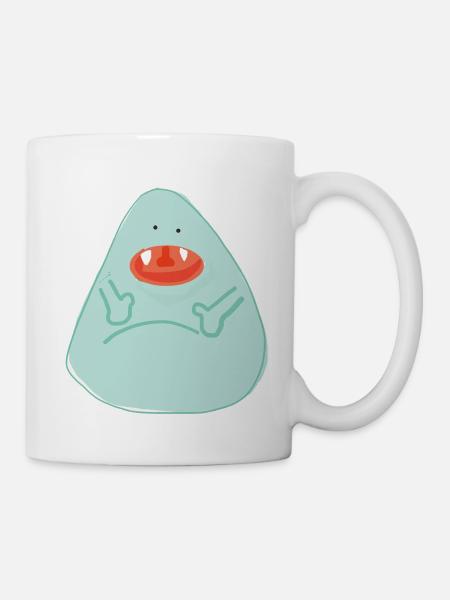 Petit monstre vert - Mug blanc - blanc