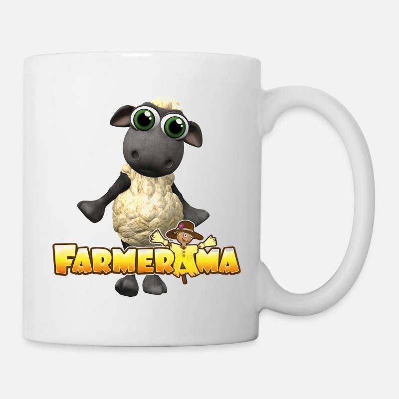 Farmerama Logo mit Schaf - Tasse - Weiß