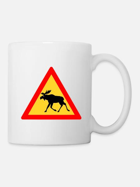 Grumpy Elch - Tasse - Weiß