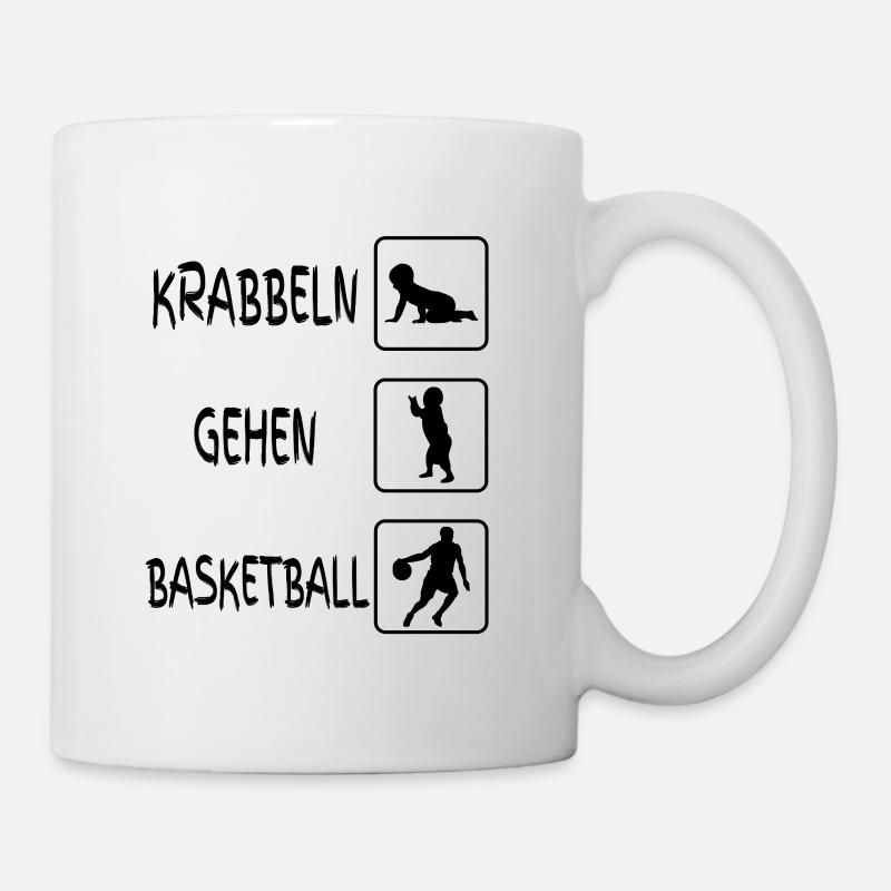 Basket-ball de bébé drôle - Mug blanc - blanc