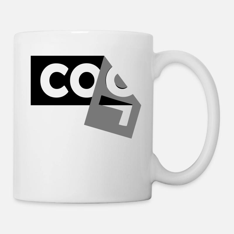 Halb abgerissenes Design - Tasse - Weiß