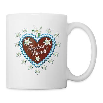 Lebkuchenherz Fesches Dirndl - Tasse - Weiß - Rechts