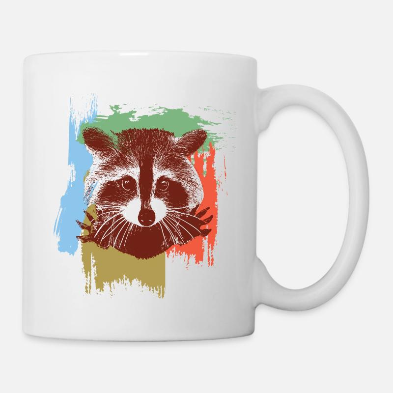 raton laveur - Mug blanc - blanc