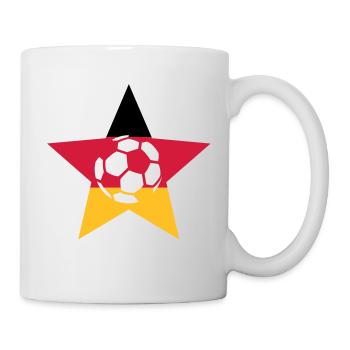Fußball Deutschland Symbol Stern Fußballmannschaft - Tasse - Weiß - Rechts