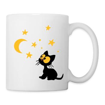 Kitten Sternen - Tasse - Weiß - Rechts