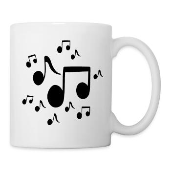 Musiker Melodie Musiknoten in schwarz - Tasse - Weiß - Rechts