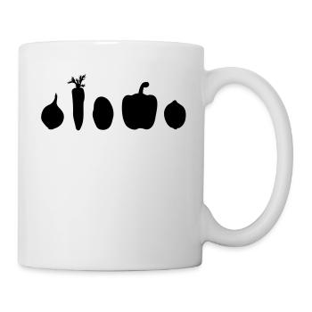 Légumes végétalien - Mug blanc - blanc - Droite