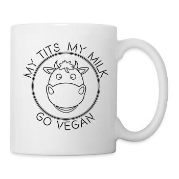MY TITS MY MILK GO VEGAN - Mug - white - Right