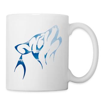 Wolf - Tasse - Weiß - Rechts