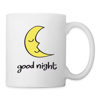 Petite Lune souhaite bonne nuit - Mug blanc - blanc - Droite