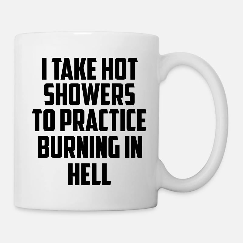 i take showers funny quote - Mug - white