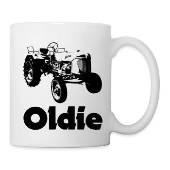 Oldie Traktor der Klassiker der Landwirtschaft - Tasse - Weiß - Rechts