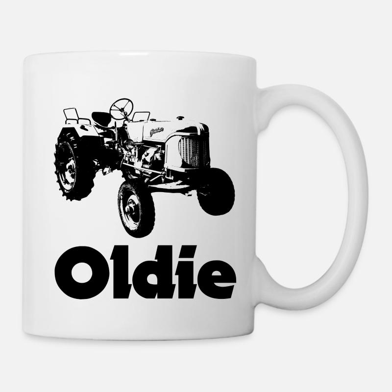 Oldie tracteur des classiques de l’agriculture - Mug blanc - blanc