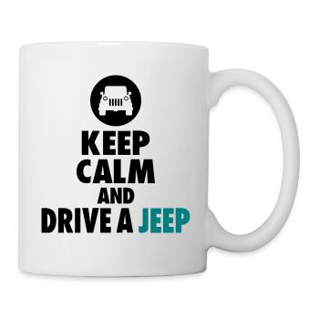 keep calm and drive a jeep - Mug - white - Right