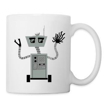 Roboter - Tasse - Weiß - Rechts