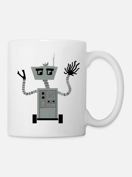 Roboter - Tasse - Weiß